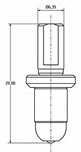 Indruklichaam Brinell Wolpert, Ø 2.5 mm, carbid, UKAS