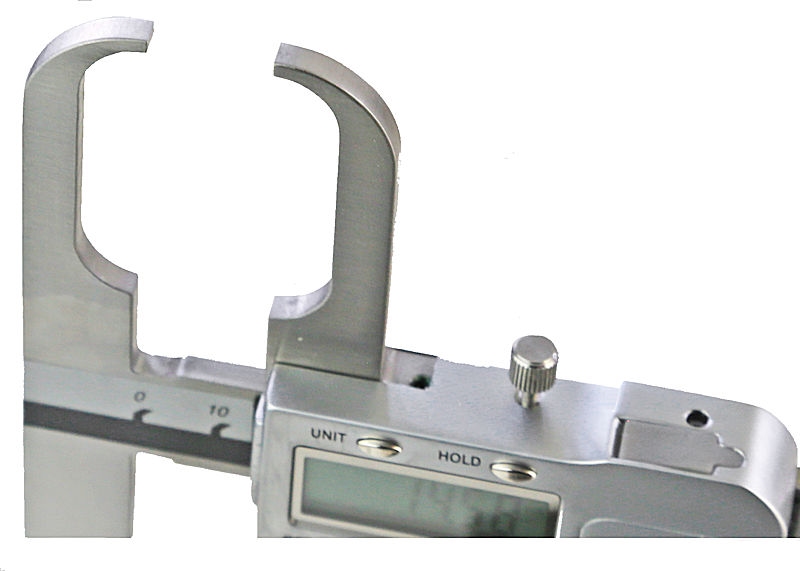 Pied à coulisse digi avec pointes de palpage plates, 250 mm