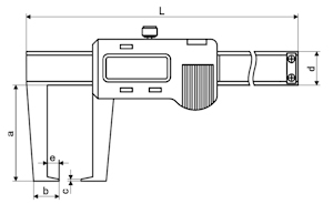 Digitale schuifmaat, 0~500 mm, 100 mm, 3V, OGC