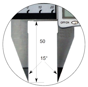 Digitale schuifmaat, 150 mm, 50 mm, 3V, rec, PJLMP