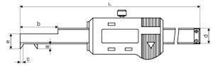 Digital caliper, 3~140 mm, 4 mm, 3V, DIG