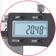 Digital caliper, 300 mm, 60/38 mm, 3V, data