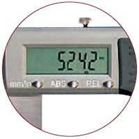 Digital caliper, 300 mm, 90/38 mm, 3V, IP65