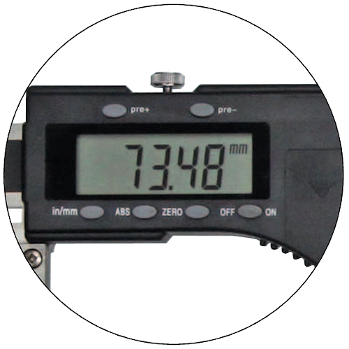Digital distance caliper, 20~1000 mm, 70/400 mm, 3V