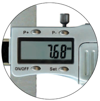 Digital universal caliper, 0~150 mm, 45 mm, 3V