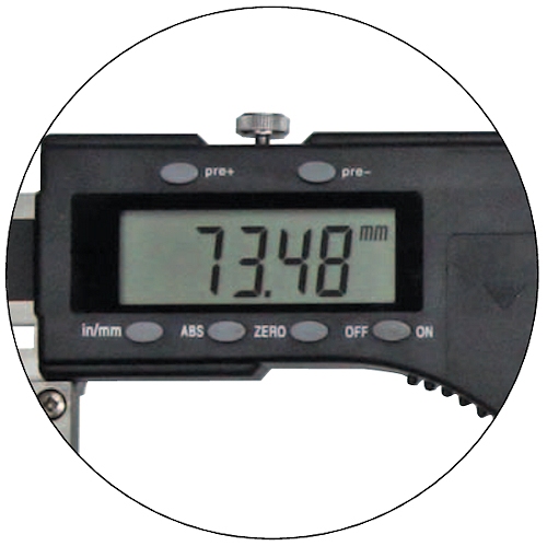 Digital universal caliper, 0~500 mm, 50/100 mm, 3V