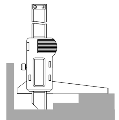 Diepteschuifmaat, digitaal, asymmetrisch, 200x90/120 mm, 0.01 mm
