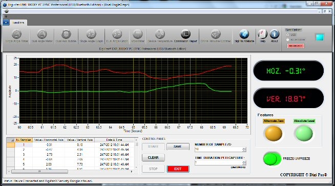 Professioneel Software voor de waterpas DWL3000XY