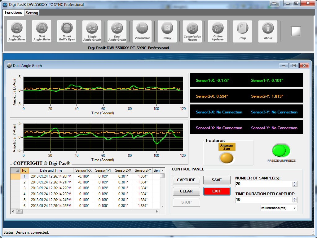 Professioneel Software voor de waterpas DWL 5500 XY