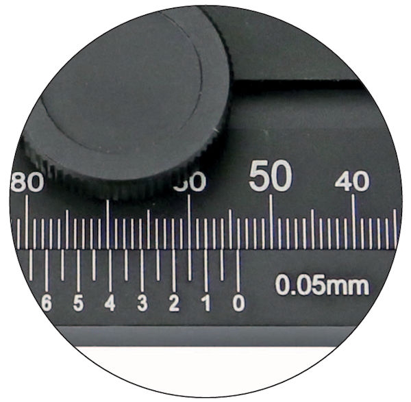 Règle de traçage aluminium 200 mm, 0.05 mm