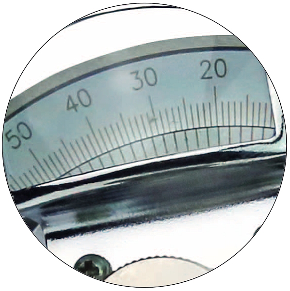 Universal bevel protractor, top, 4x90°, 200 mm