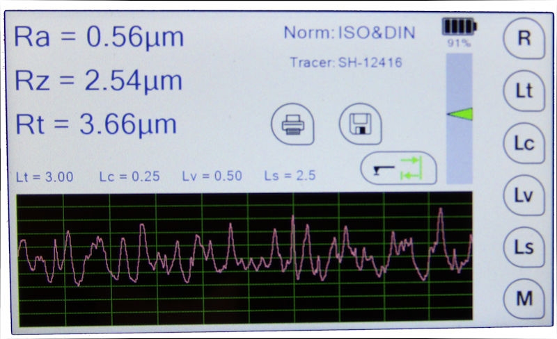 Roughness tester DH9 with external pickup VH and tracer SH