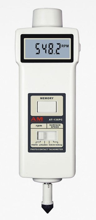 Tachymètre digital AT-136PC avec/sans contact & accessoires