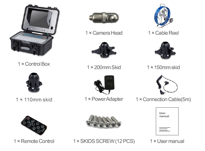 Video-endoscoop buis, Ø56 mm, L=120 m