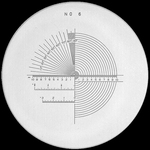 Reticule plate Ø 26 mm, for magnifier 7x, black, n° 6