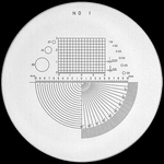 Reticule plate Ø 26 mm, for magnifier 7x, black, n° 1