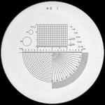 Schaal Ø 26 mm, voor meetloep 7x, zwart, n° 1