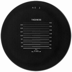 Reticule plate Ø 35 mm, for magnifier 10x, white, n° 3