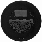 Schaal Ø 35 mm, voor meetloep 10x, wit, n° 4