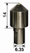 Indruklichaam Rockwell diamant, EMCO ET1