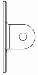 Lug back vertical for dial gauges ≥ Ø58 mm, bore Ø5 mm
