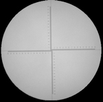Dradenkruis WMP Ø35 mm, voor loepen 10x, zwart, 20/0,1 mm