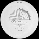 Schaal Ø 35 mm, voor meetloep 10x, zwart, n° 12