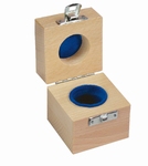 Lined wooden box for weight E1/E2/F1, 2g