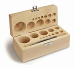 Wooden box for weight sets F2/M1/M2/M3 ≤ 200 g