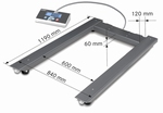 Pallet scale UIB, 3000kg/1000 g, 1190x840 mm