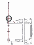 Analogue thickness gauge K300/50, 50/0.1/300 mm