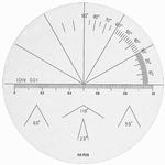 Réticule pour microscope 2008-75, angle mm