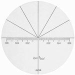 Reticle for microscope 2008-25, angle inch