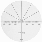 Réticule pour microscope 2008-25, angle inch