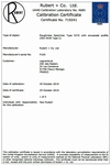 UKAS certificate of first calibration for 5xxE standard with Lc = 0.25
