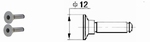 Paire d'inserts disque Ø 12 mm, queue Ø 5 mm