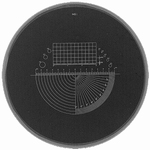 Reticule plate Ø 26 mm, for magnifier 2016, white, n° 1