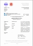 SCS certificate of first calibration for roughness standard