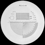 Schaal Ø 35 mm, voor meetloep 10x, zwart, PSM