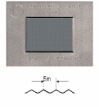 Ruwheidsstandaard zaagtand, Ra = 0.4 µm, nikkel-boor