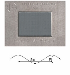Etalon de rugosité sinusoïdal, Ra = 0.1 µm, nickel-bore