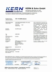 Factory calibration certificate 1 side for Leeb HL block