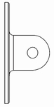 Lug back horizontal for dial gauges ≥ Ø58 mm, bore Ø5 mm