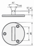 Dos à prisme vertical pour comparateurs étanches W Ø40 mm