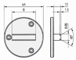 Horizontal prism back for waterproof dial gauges W Ø40 mm