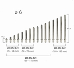 Set van 4 meetsonden 50~70 mm, Ø 6 mm voor 208.022/052