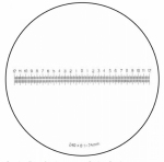 Reticule Ø35mm for magnifier, horizontal scale 12-0-12/0.1mm