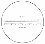 Reticule Ø 35 mm for magnifier, double horizontal scale