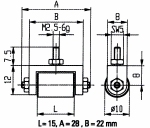 Tasterpunt 573/50 E-L15, M2,5-6g/13/28/rolletje Ø10 mm, roll