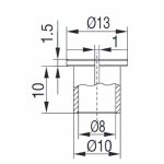 Bushing 30854 dia. 10 mm to dia. 8 mm